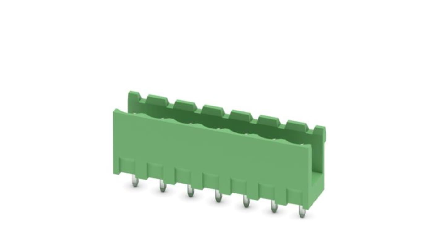 Phoenix Contact Straight Solder Mount PCB Header, 7 Contact(s), 5.08mm Pitch, 1 Row(s), Shrouded
