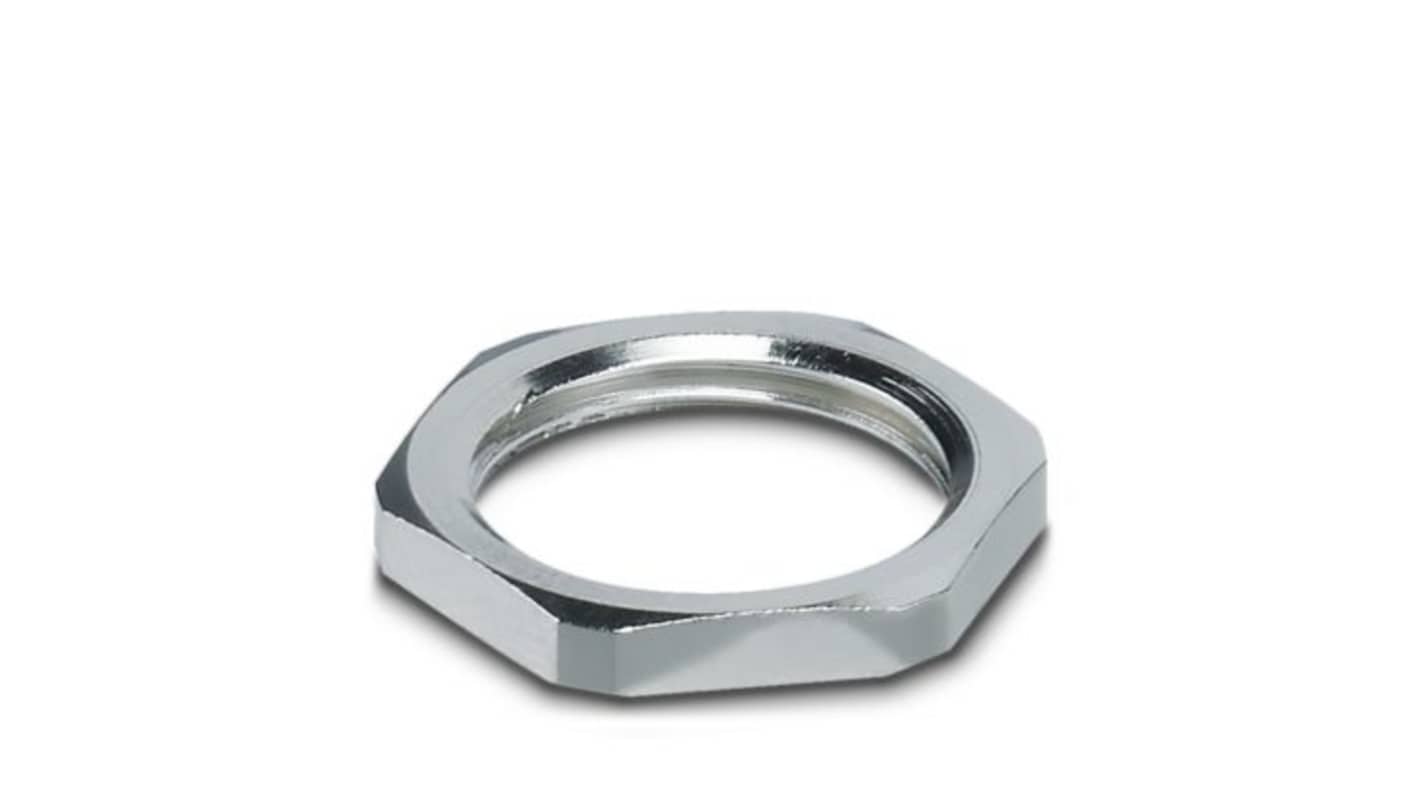 Phoenix Contact Silver Brass Cable Gland Locknut, M20mm Thread