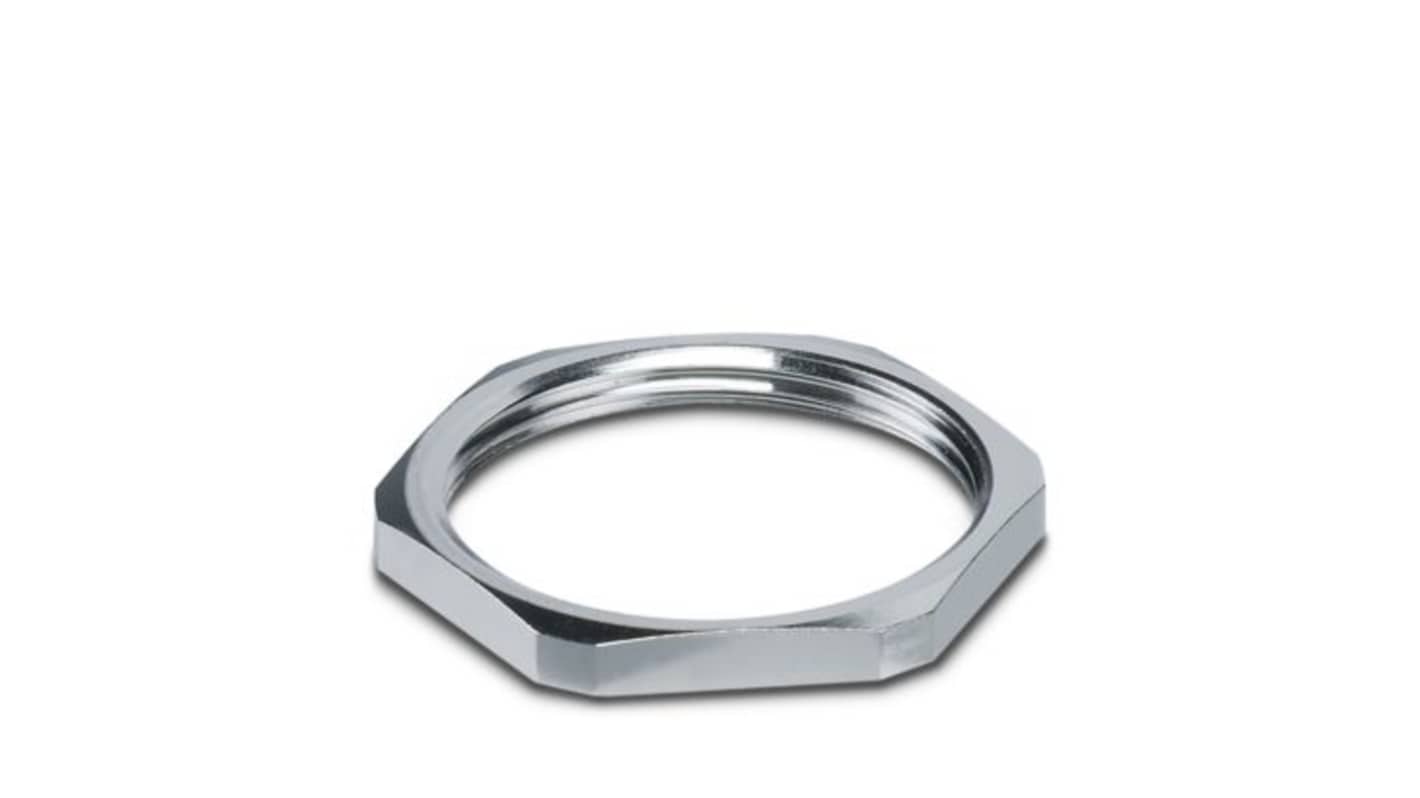 Phoenix Contact Silver Brass Cable Gland Locknut, PG29mm Thread