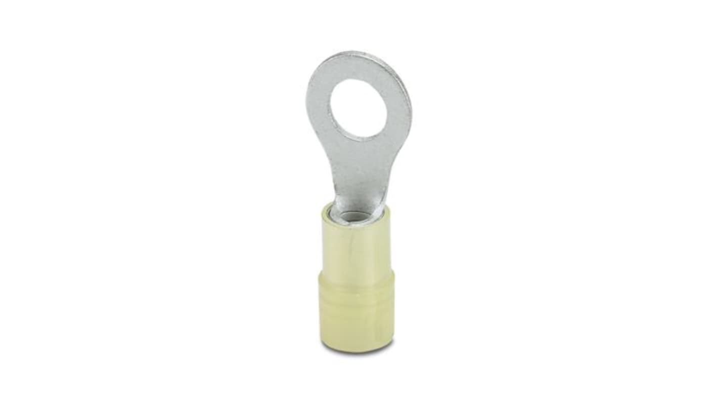 Phoenix Contact Insulated Ring Terminal, M6mm Stud Size, Yellow