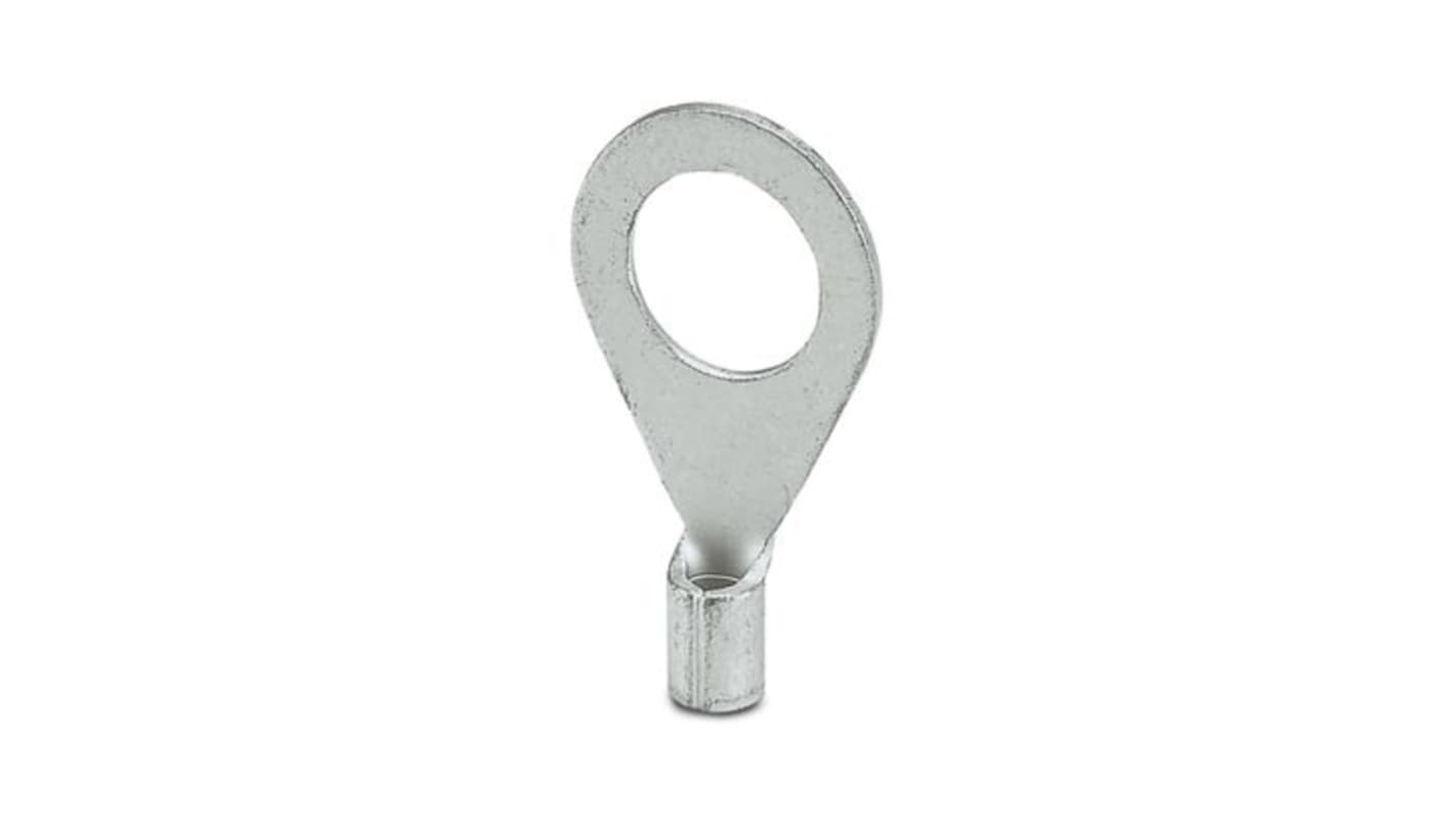 Phoenix Contact Uninsulated Ring Terminal, M8mm Stud Size, Silver