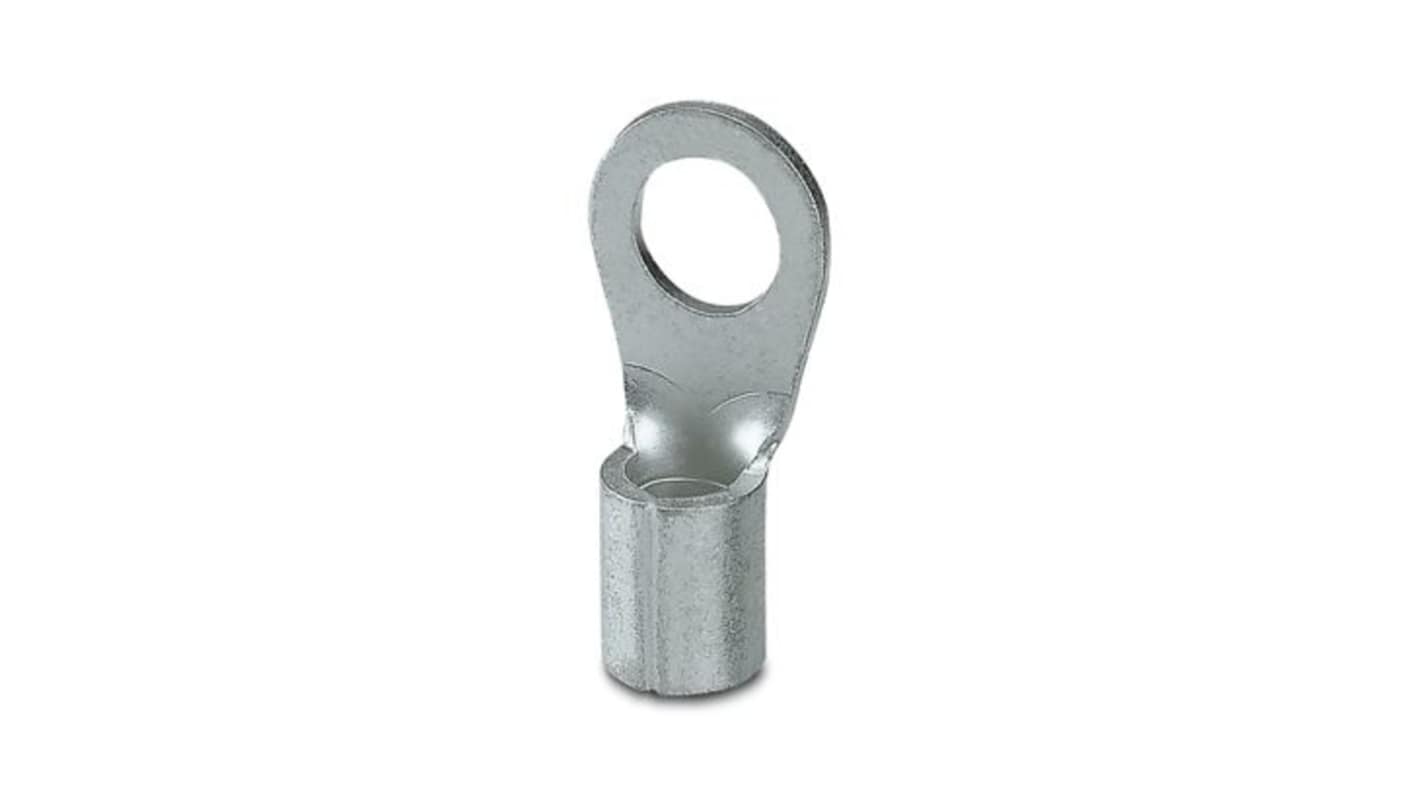 Phoenix Contact Uninsulated Ring Terminal, M6mm Stud Size, Silver