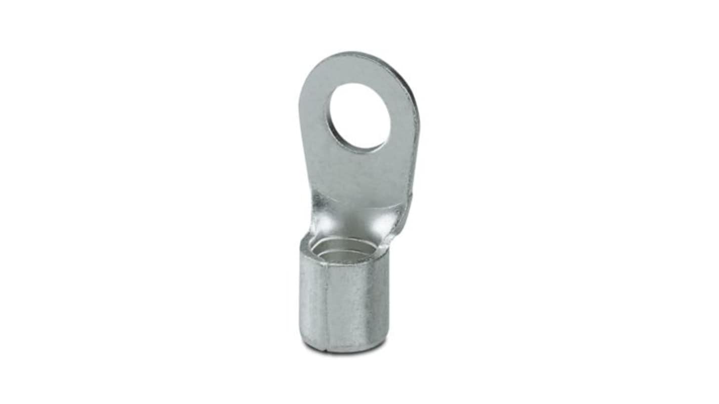 Phoenix Contact Uninsulated Ring Terminal, M8mm Stud Size, Silver