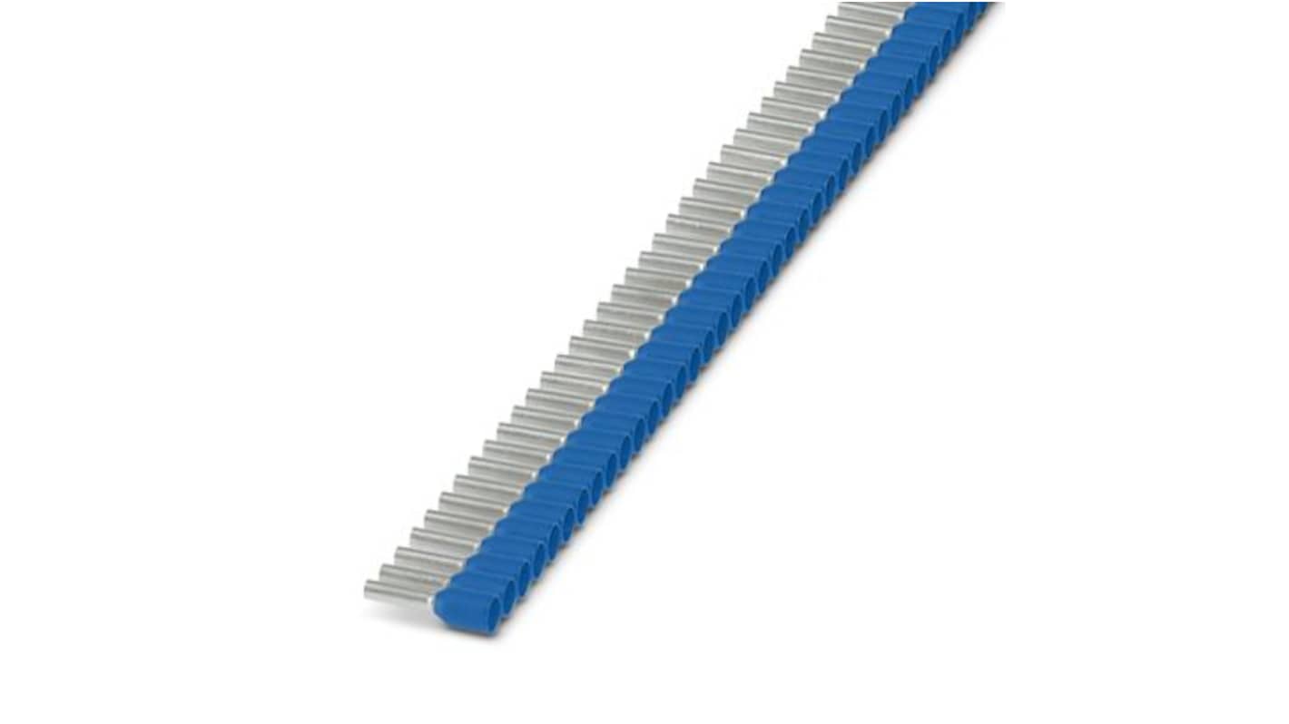 Phoenix Contact Insulated Ferrule, 8mm Pin Length, 1.3mm Pin Diameter, Blue
