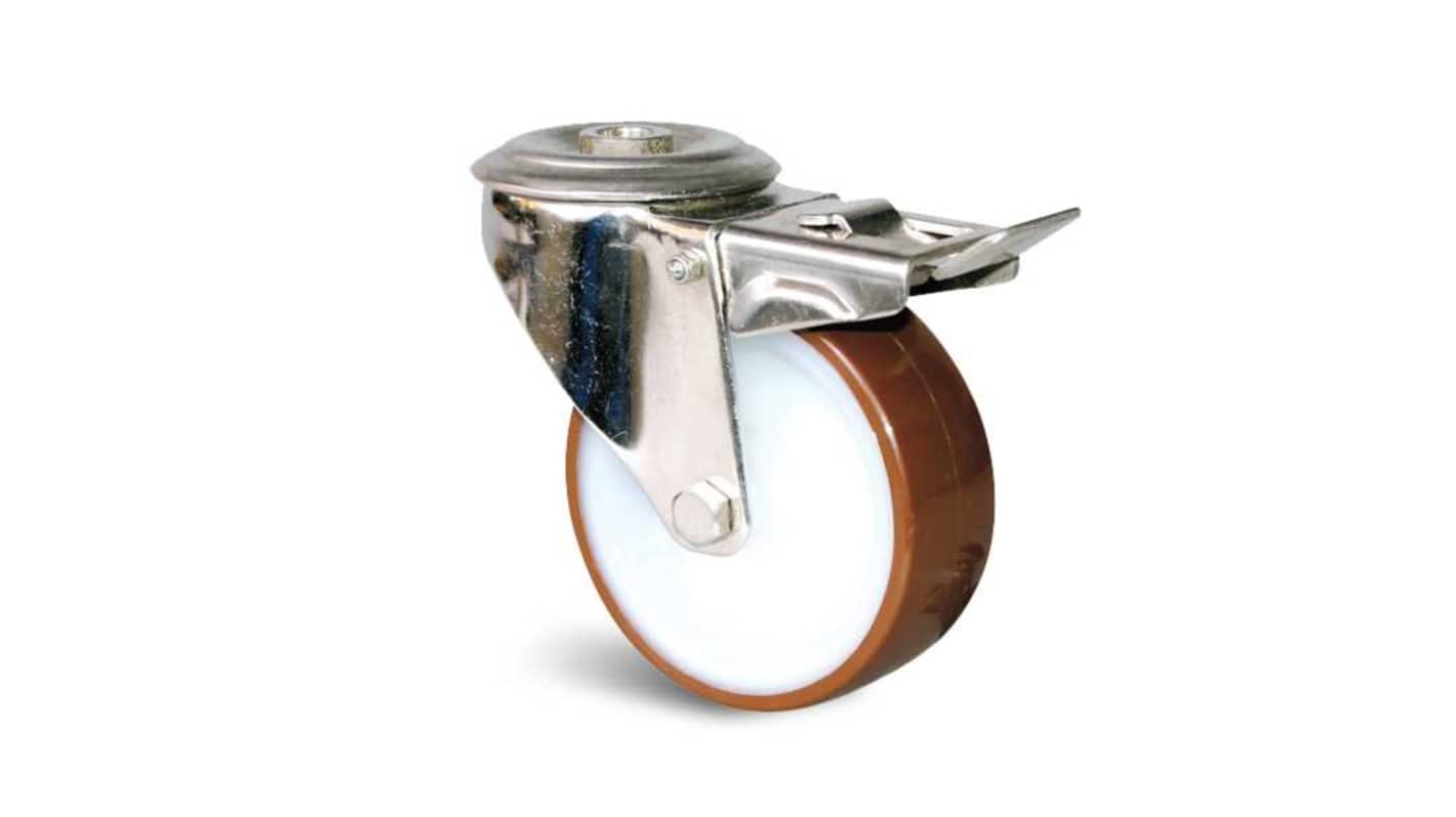 Guitel Hervieu Braked Swivel Castor Wheel, 200kg Capacity, 125mm Wheel