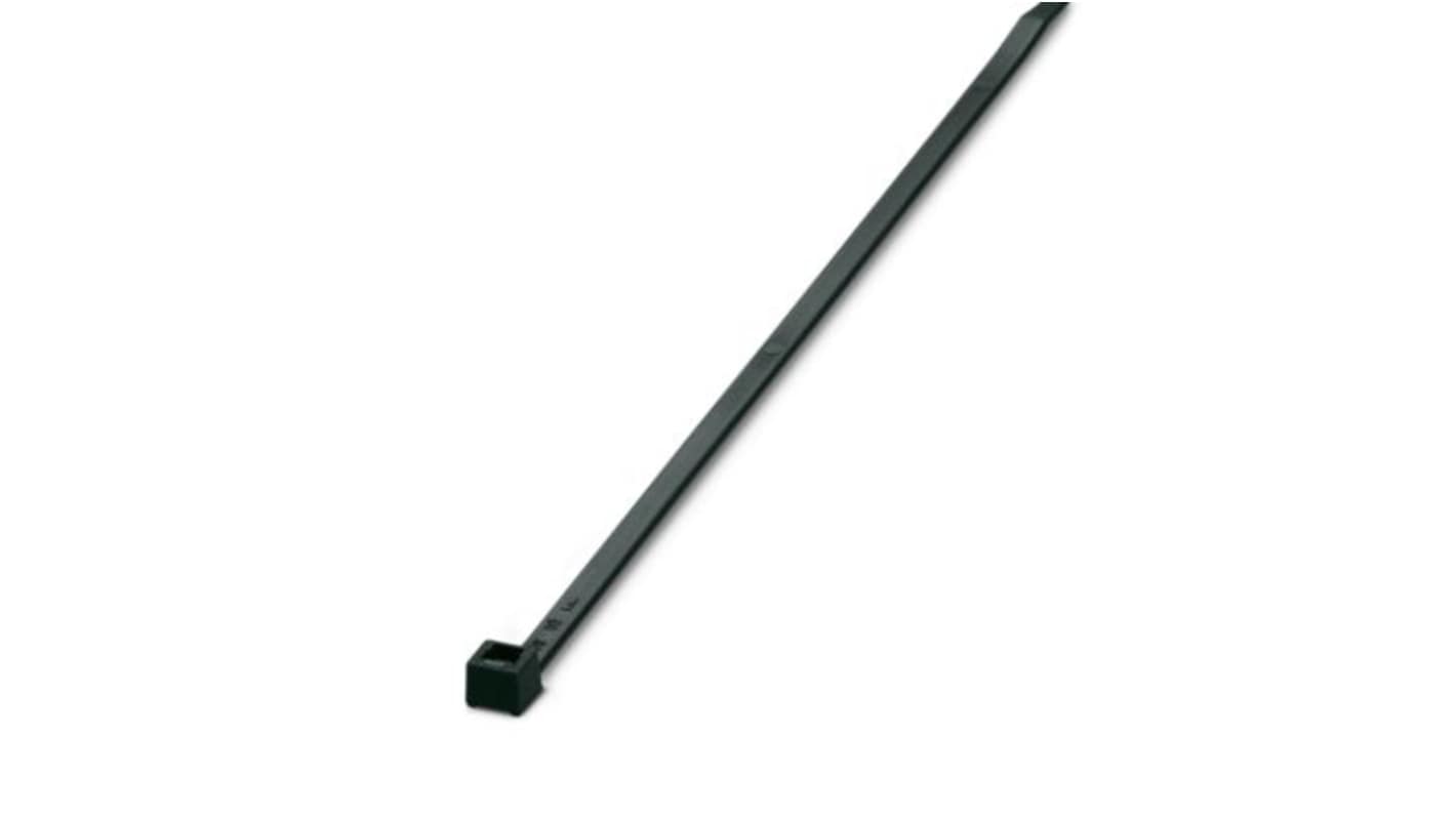 Phoenix Contact Cable Ties, Standard, 200mm x 3.6 mm, Black Polyamide, Pk-100