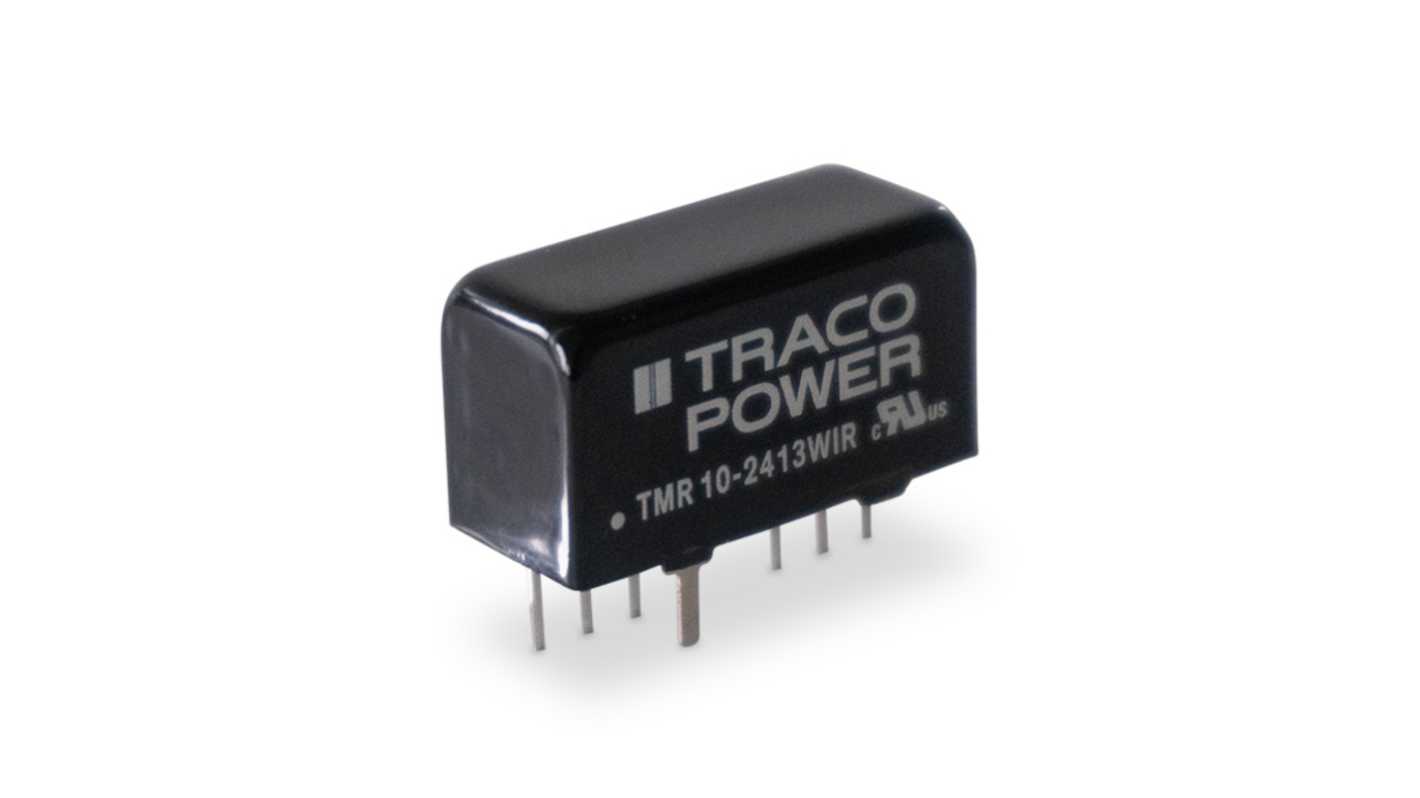 TRACOPOWER TMR 10WIR DC-DC Converter, 12V dc/ 420mA Output, 40 → 160 V dc Input, 10W, PCB Mount, +75°C Max Temp