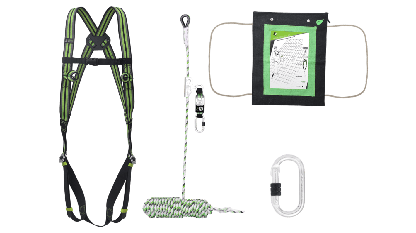 KRATOS SAFETY with Fall Arrester, Harness, Jute Bag, Karabiner