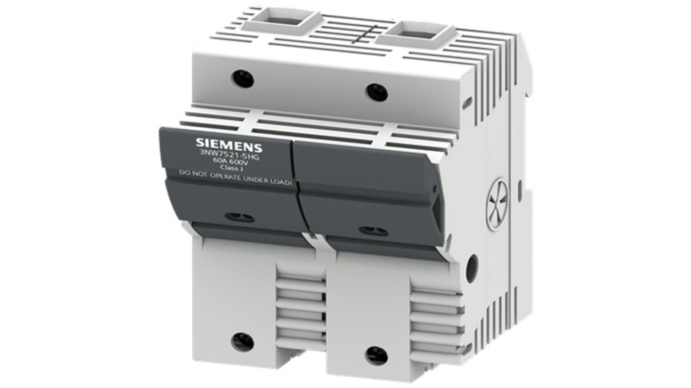 Siemens 60A Fuse Holder for 118mm Fuse, 2P, 600V