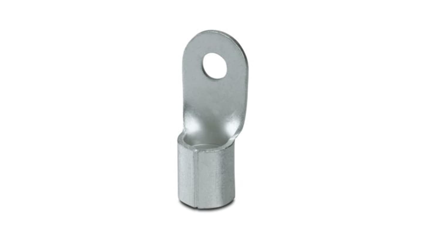 Phoenix Contact Uninsulated Ring Terminal, M8mm Stud Size, Silver