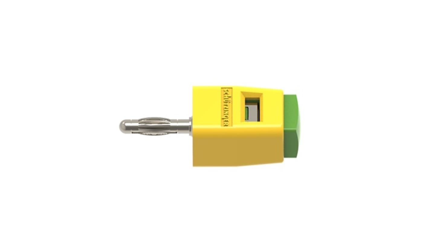 Schutzinger 4mm Green/Yellow Terminal Post, 30 V ac, 60 V dc, 16A