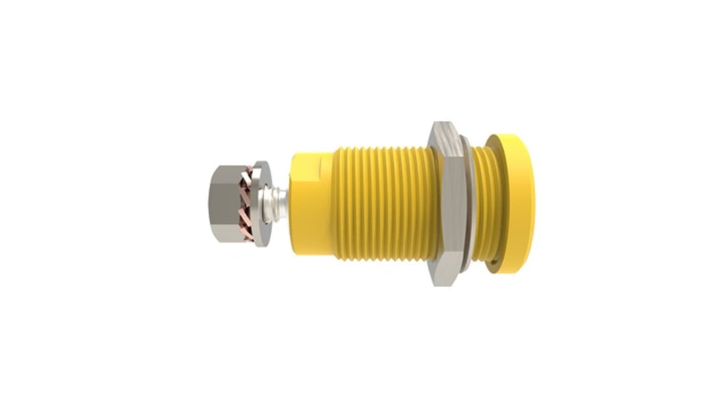 Schutzinger Red Female Banana Connector, 4 mm Connector, M4 Thread Termination, 32A, 1.5 kV dc, 1 kV dc, 600 V dc,