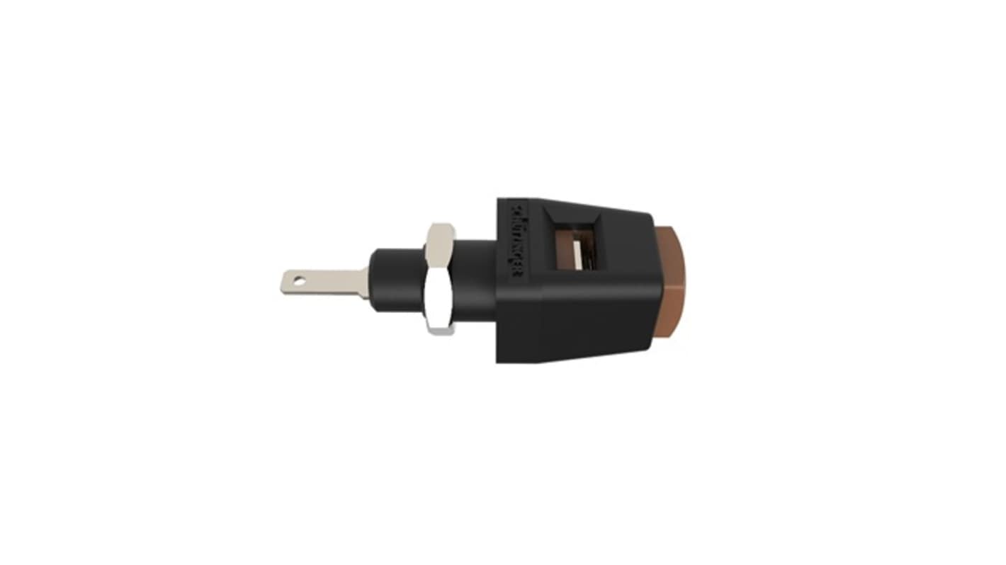 Schutzinger 12.6mm Brown Terminal Post, 30 V ac, 60 V dc, 5A, M8 x 0.5 Thread