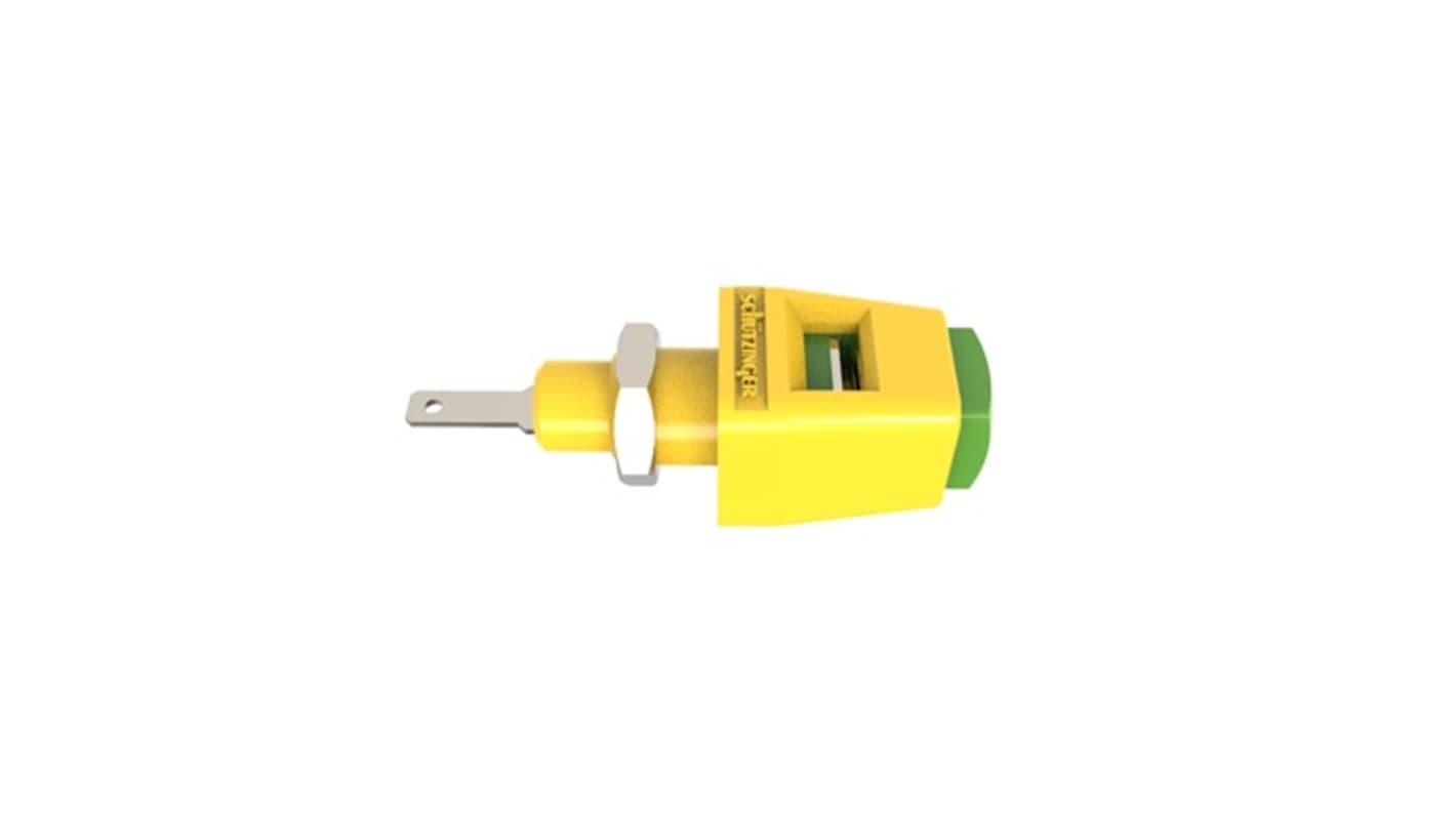 Schutzinger 12.6mm Green/Yellow Terminal Post, 30 V ac, 60 V dc, 5A, M8 x 0.5 Thread