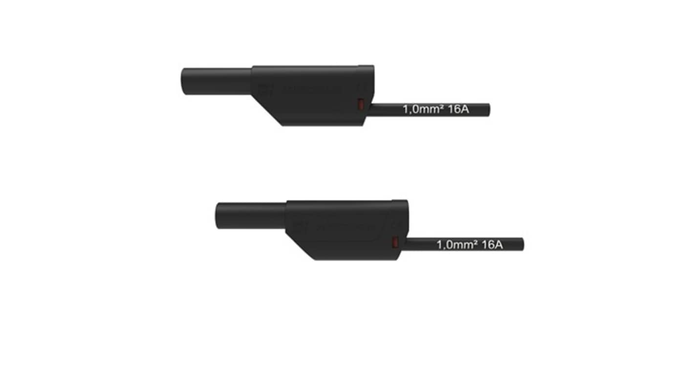 Schutzinger Test lead, 16A, 1kV, Black, 150cm Lead Length