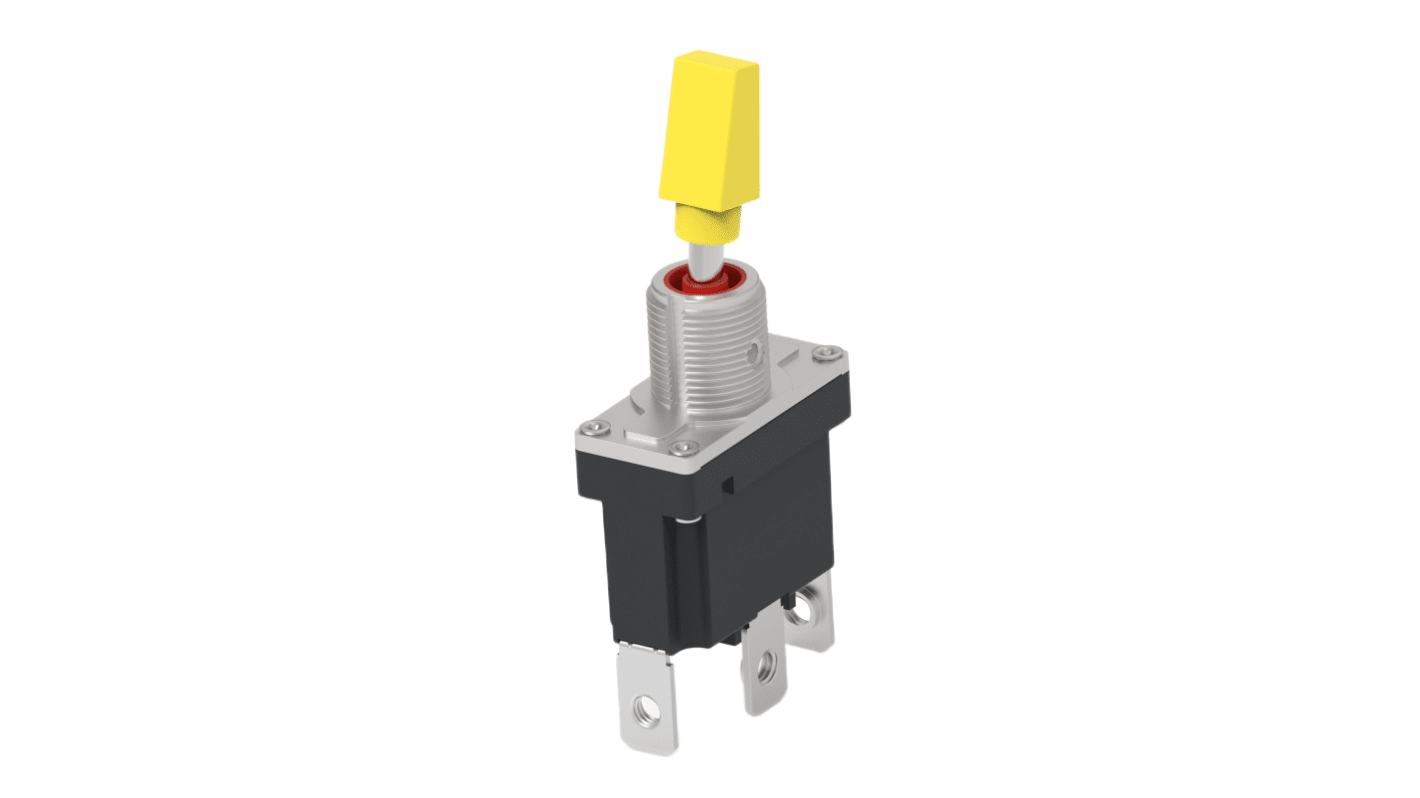 TE Connectivity Toggle Switch, Panel Mount, On-Off-On, Single Pole, Screw Terminal, 250V ac