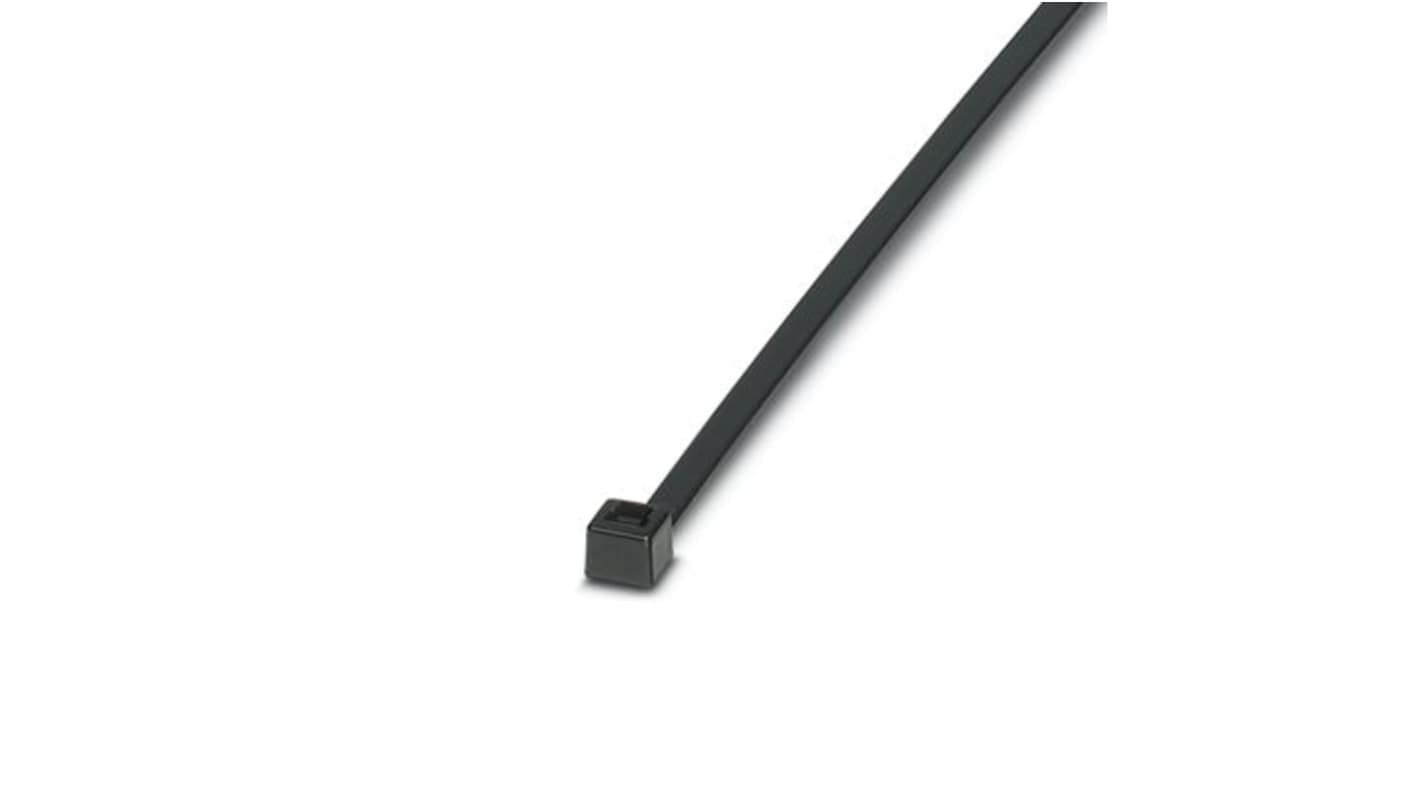 Phoenix Contact Cable Ties, Standard, 200mm x 4.8 mm, Black Polyamide, Pk-100