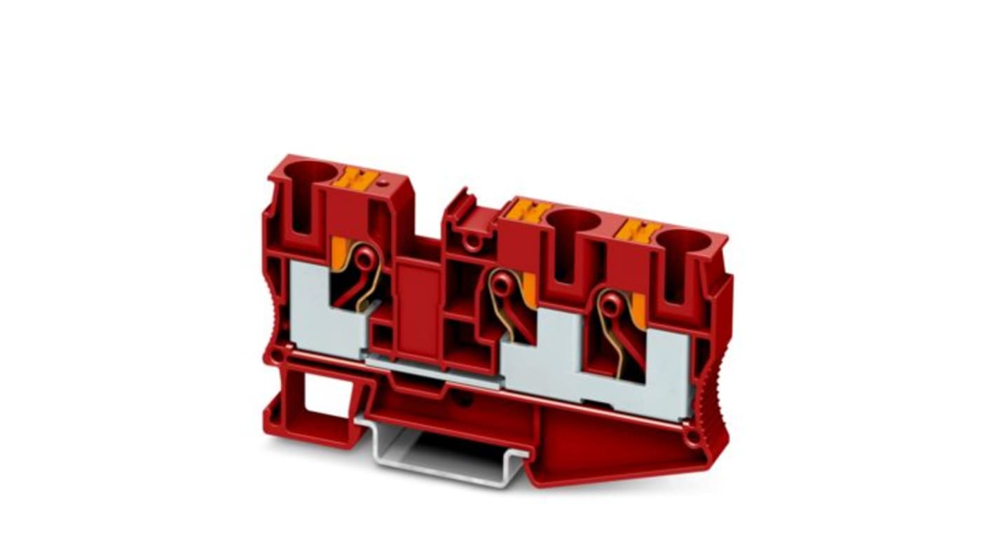 Phoenix Contact 1375409 Red, 10mm², 1-Level, Push In Termination