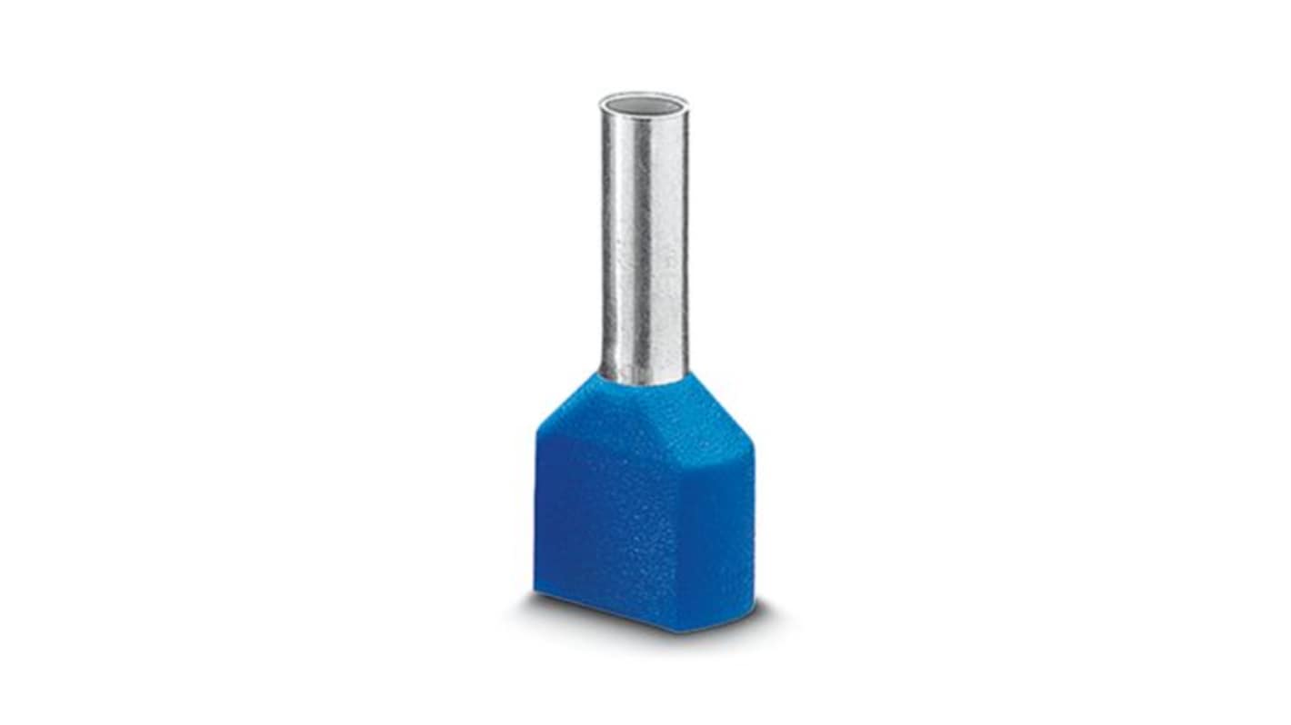 Phoenix Contact Insulated Ferrule, 8mm Pin Length, 1.7mm Pin Diameter, Blue