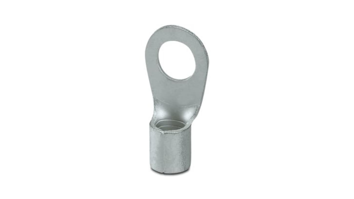 Phoenix Contact Uninsulated Ring Terminal, M10mm Stud Size, Silver