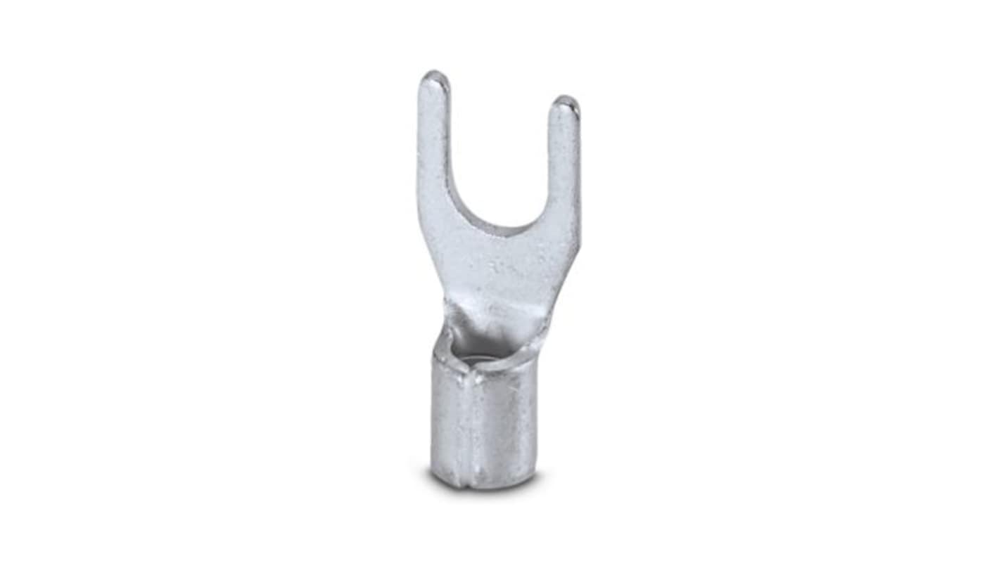 Phoenix Contact Uninsulated Fork Terminal, 13AWG to 9AWG, Silver