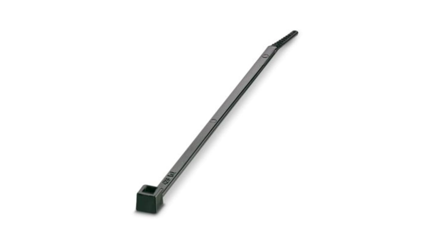Phoenix Contact Cable Ties, Standard, 98mm x 2.5 mm, Black Polyamide, Pk-100