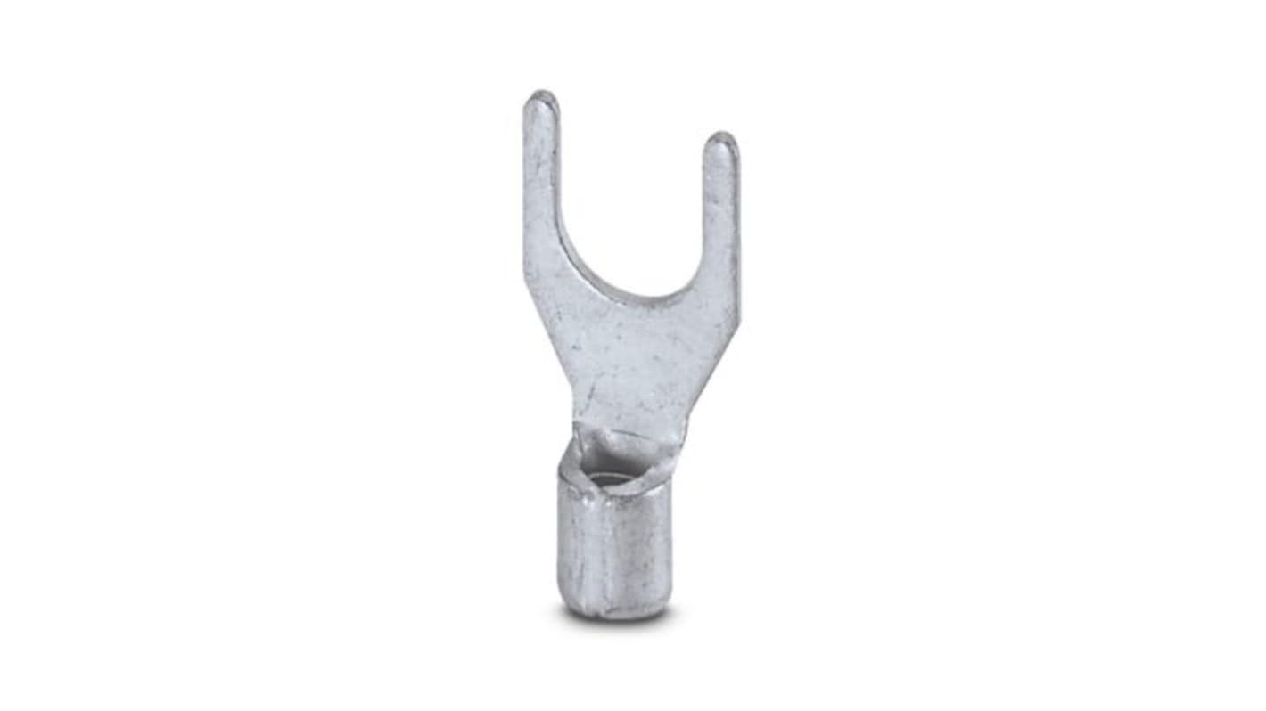 Phoenix Contact Uninsulated Fork Terminal, 17AWG to 13AWG, Silver