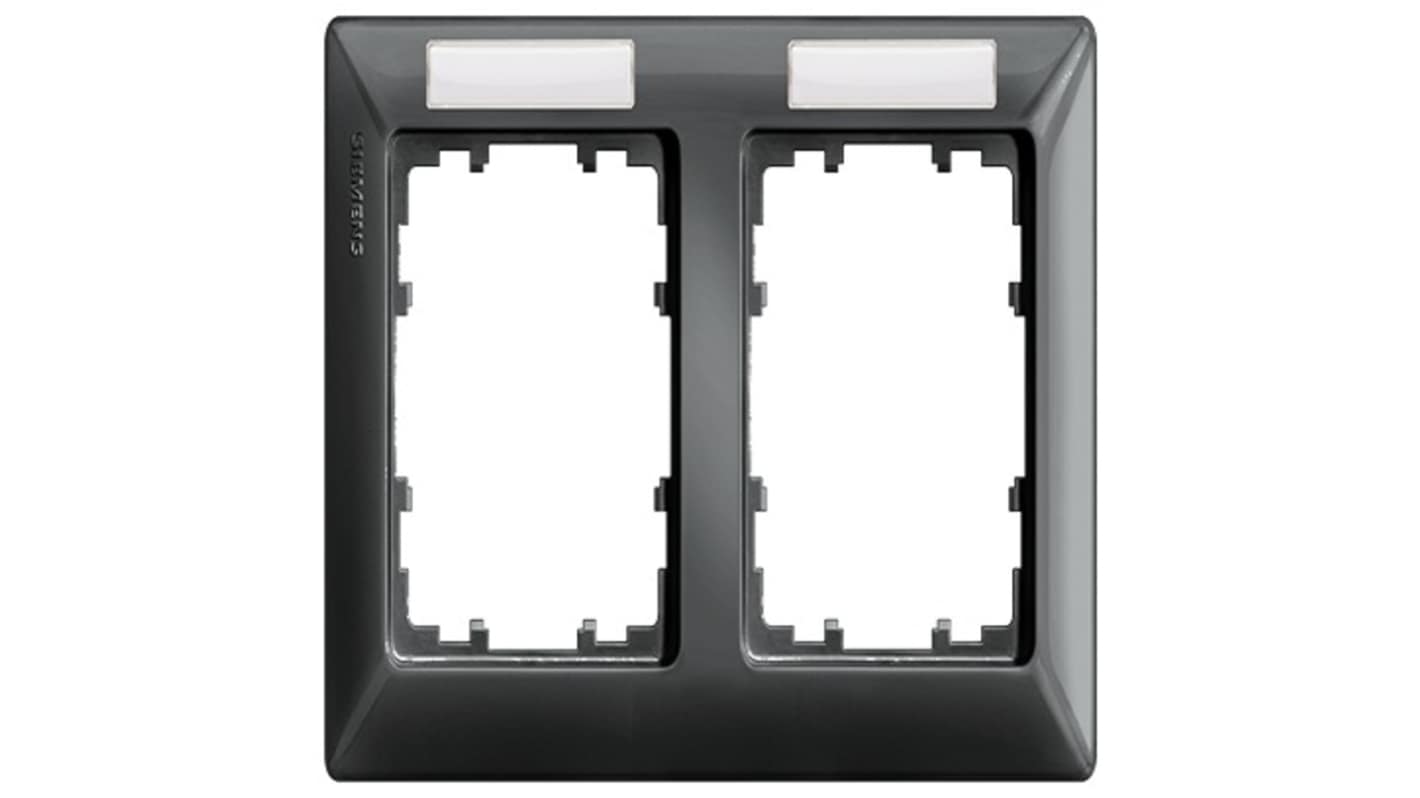 Siemens Carbon Fibre 2 Gang Mounting Plate Thermoplastic Mounting Frame