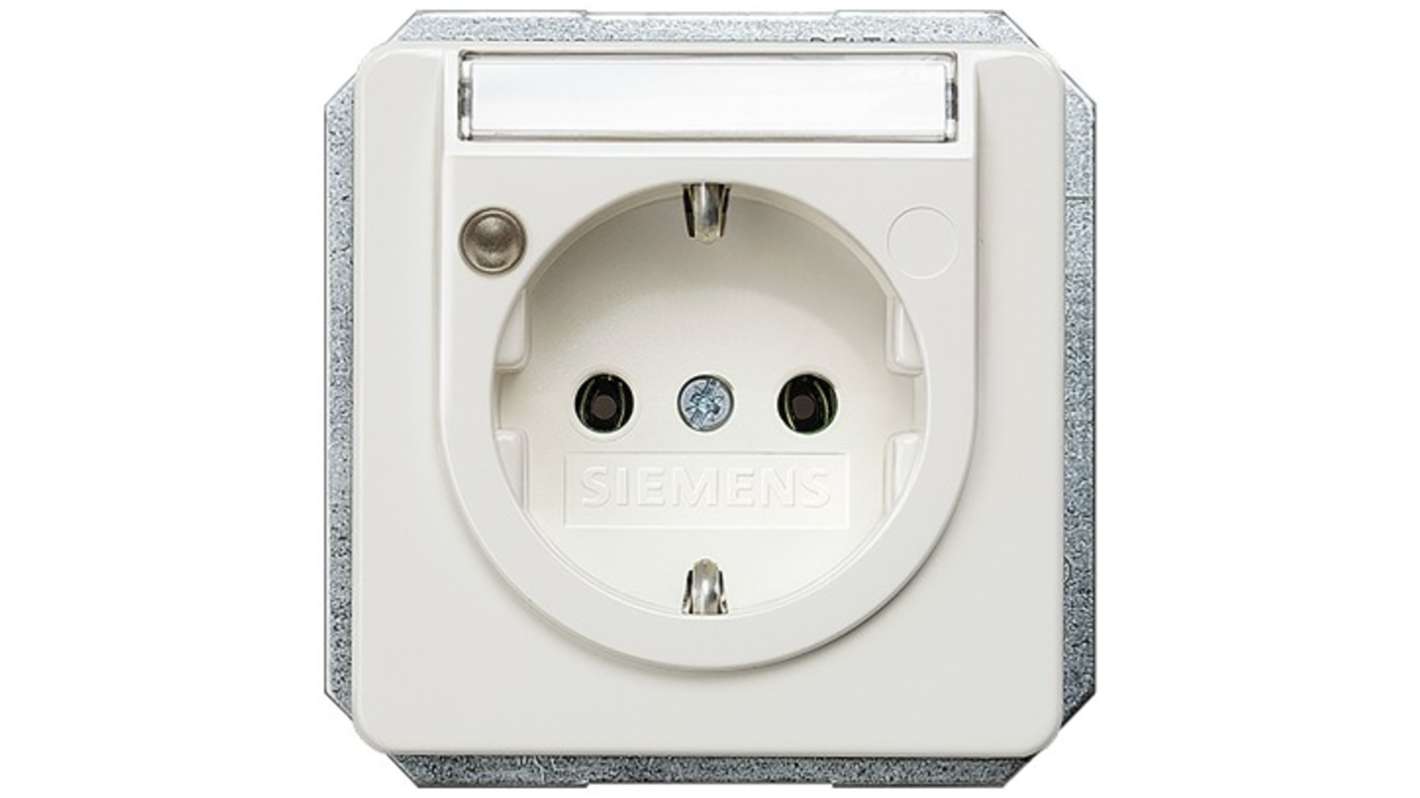 Siemens 德标电气插座, 螺钉安装, 16A, 白色, 5UB14系列