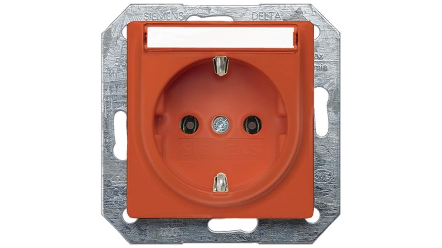 Siemens 5UB15 Orange Electrical Socket, 16A, Schuko