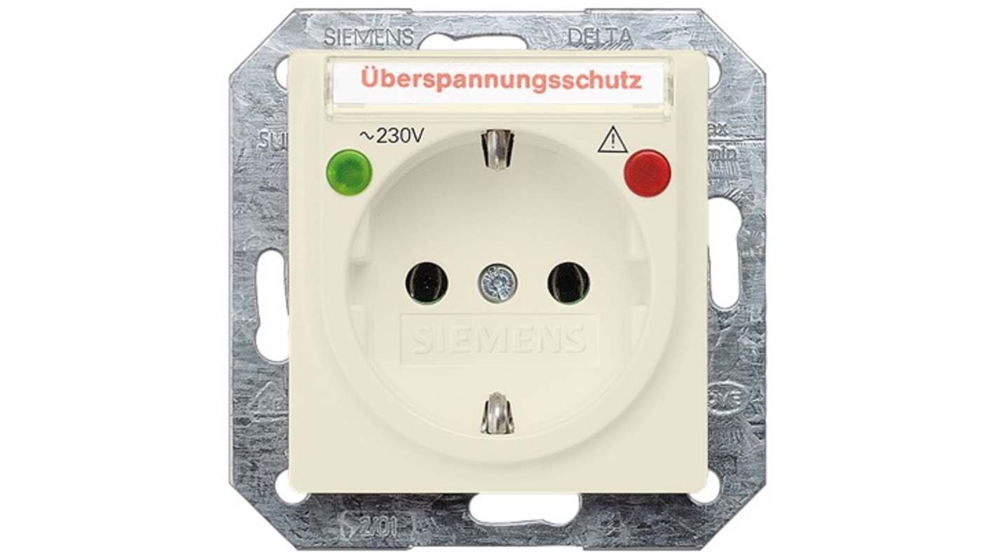 Siemens 德标电气插座, 螺钉安装, 16A, 白色, 5UB15系列