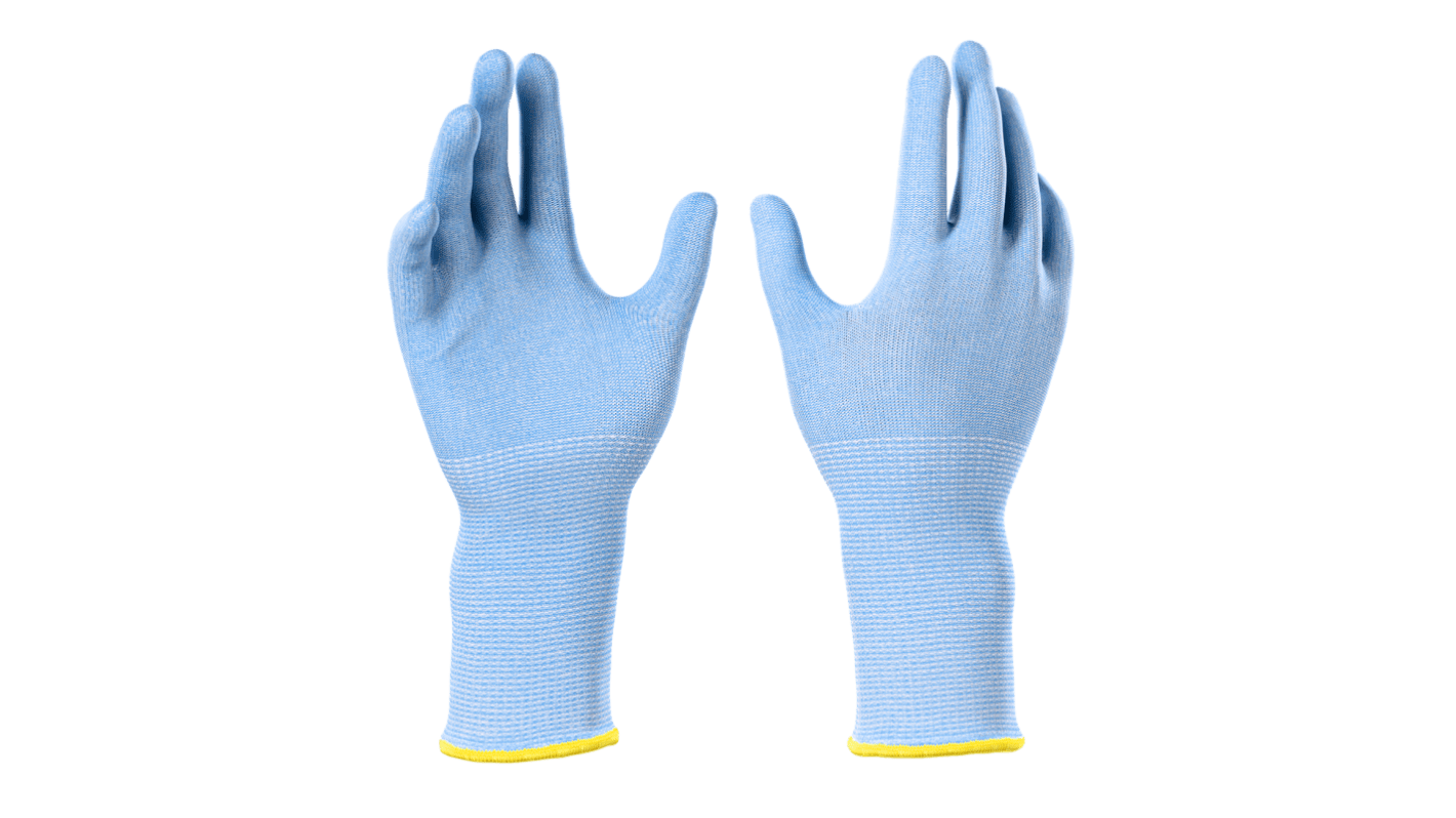 Unigloves Nitrex 244F Blue HPPE, Nylon, Spandex Cut Resistant Work Gloves, Size S, Uncoated Coating