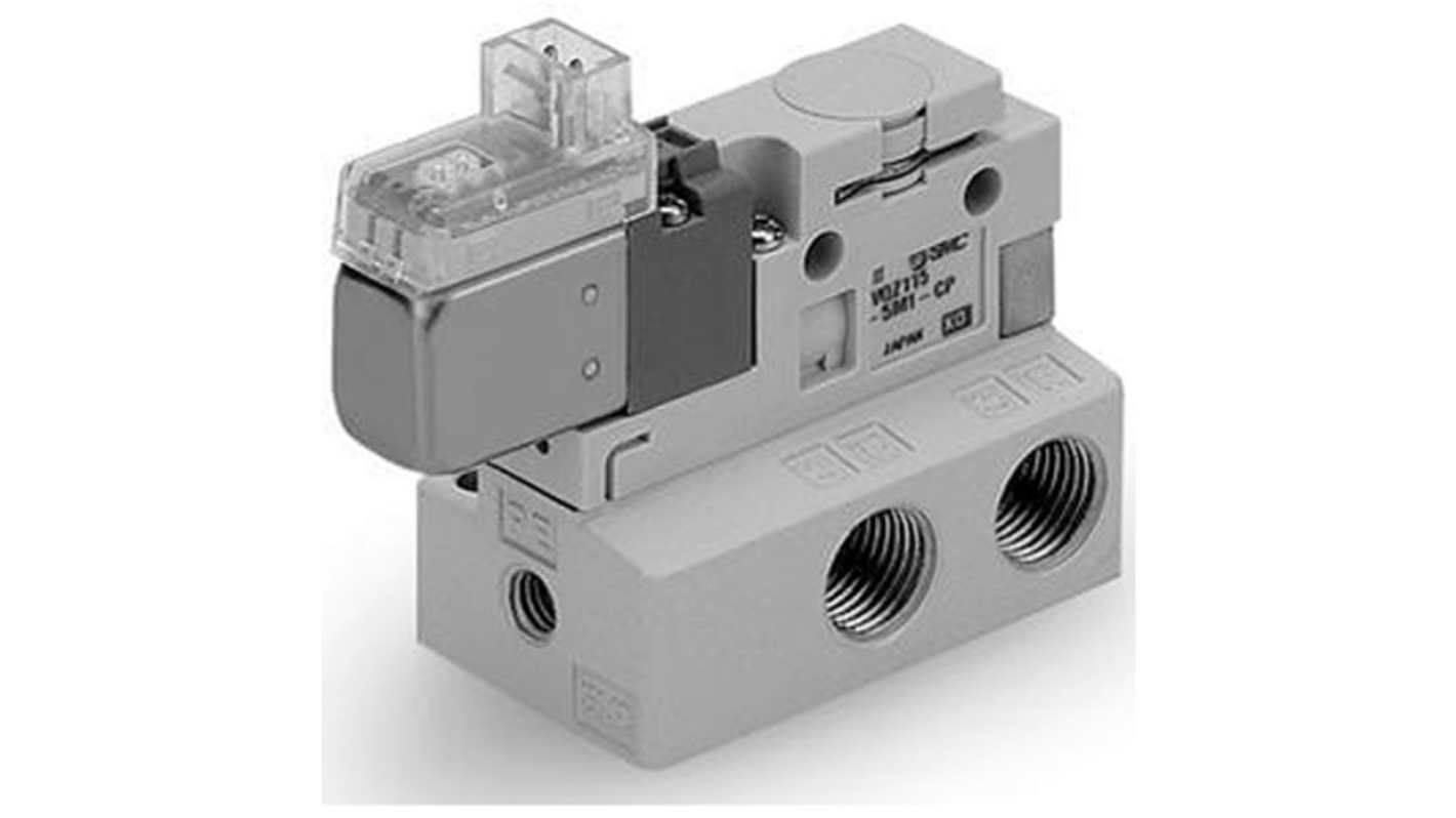 SMC 3 Port Solenoid Valve Pneumatic Solenoid Valve - Solenoid/Solenoid Rc 1 VQZ115 Series 24V dc