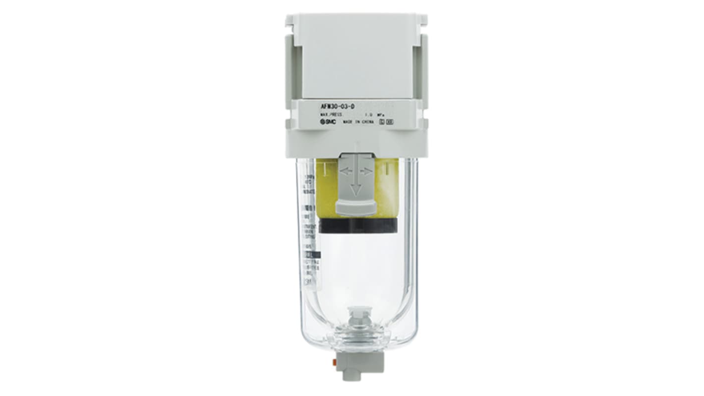 SMC 200 L/min NPT 1/4 Mist Separator, 0.3μm filtration, 0.5bar to 10 bar