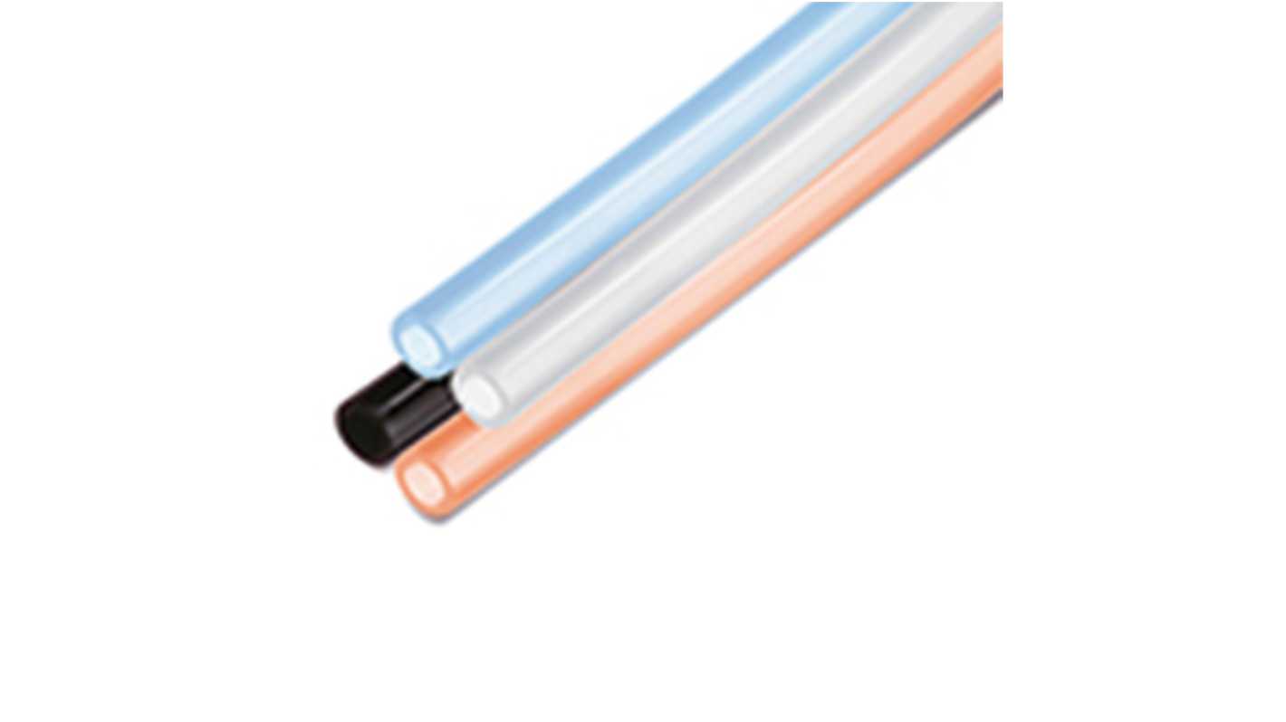 SMC TLM Fluoropolymer, Flexible Tube, 4mm ID, 6mm OD, White, 50m