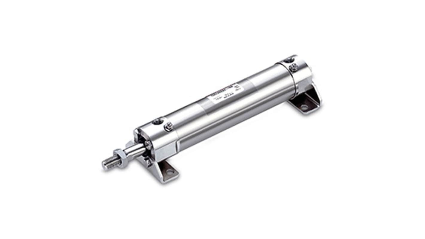 SMC Double Acting Cylinder - CG5BA40TFSR-25, 40mm Bore, 25mm Stroke, CG5-S Series, Double Acting