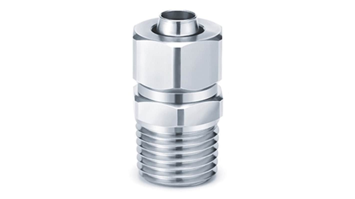 SMC KFG2H Series Male Connector, 4 mm, Threaded-to-Tube Connection Style, KFG2H0403-02-F