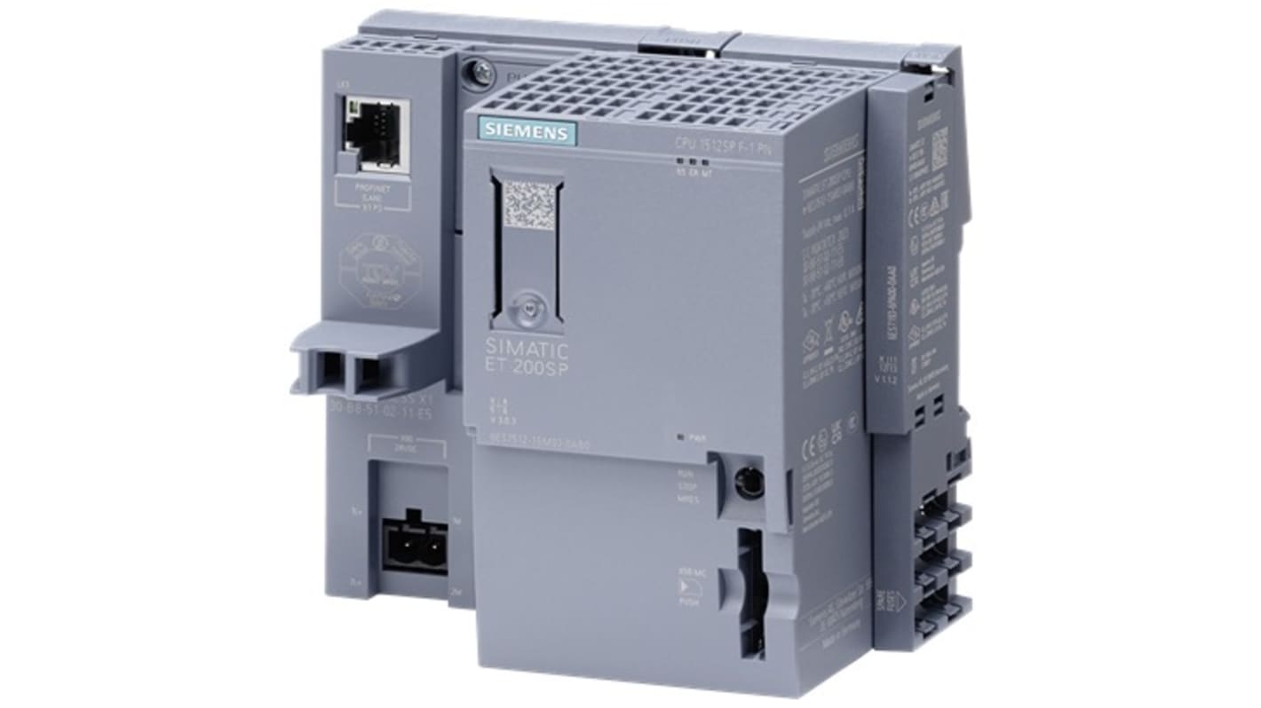 Siemens 6AG2512 Series PLC CPU for Use with SIPLUS ET 200SP, 24 V Supply, Profinet Output, 20-Input, Ethernet Input