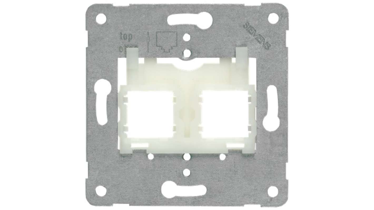 Siemens Silver 2 Gang Back Plate Metal Jack Faceplates & Mounting Plates