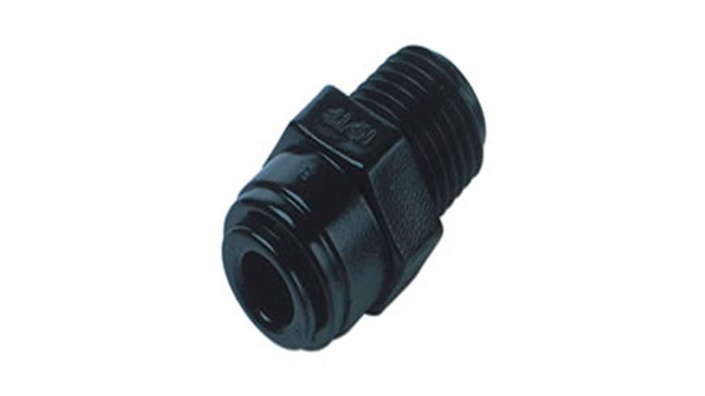 Norgren Pneufit D Series Push-in Fitting, Push In 12 mm to R 3/8, Threaded Connection Style, D01251238