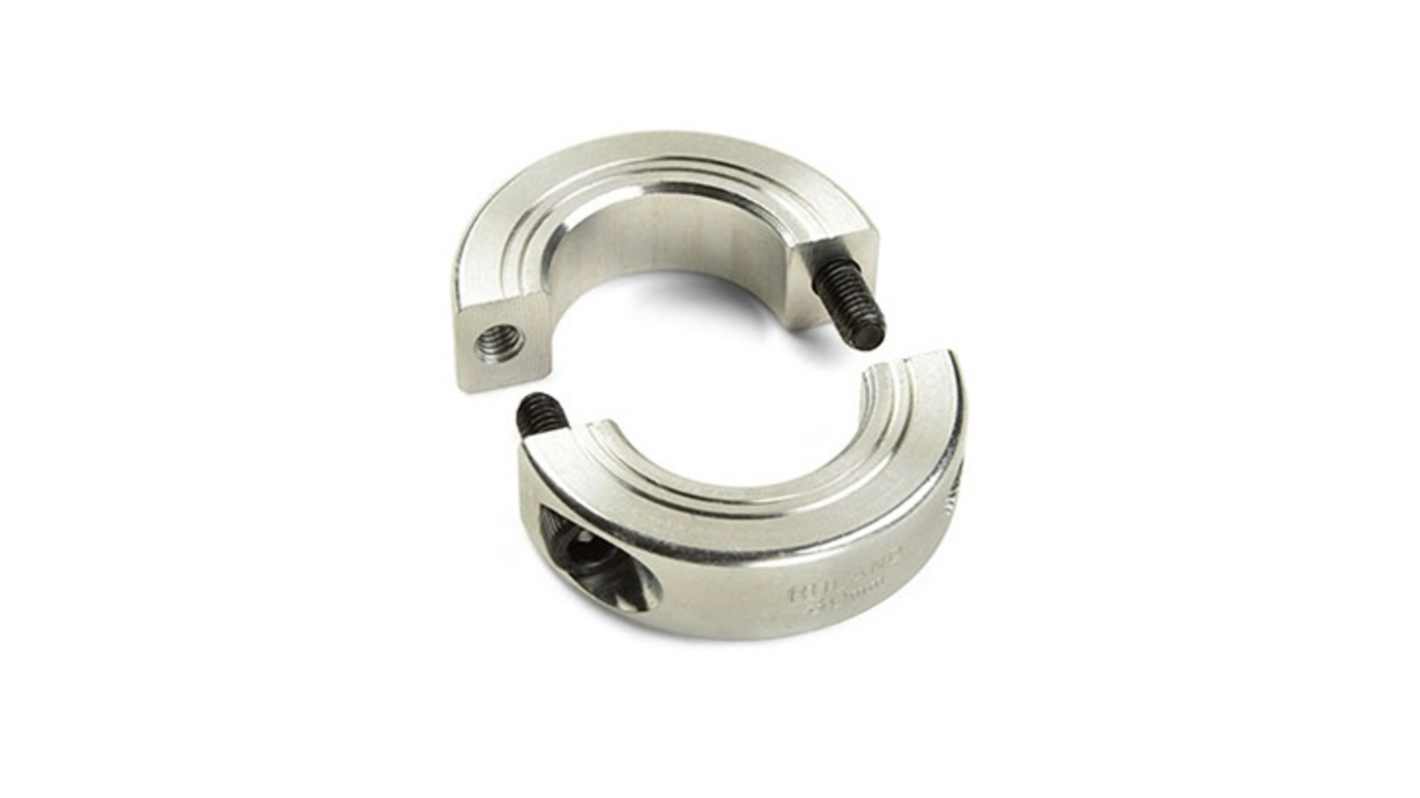 Ruland Shaft Collar, Two Piece, Clamp, Bore 6mm, OD 16mm, W 9mm, Aluminium