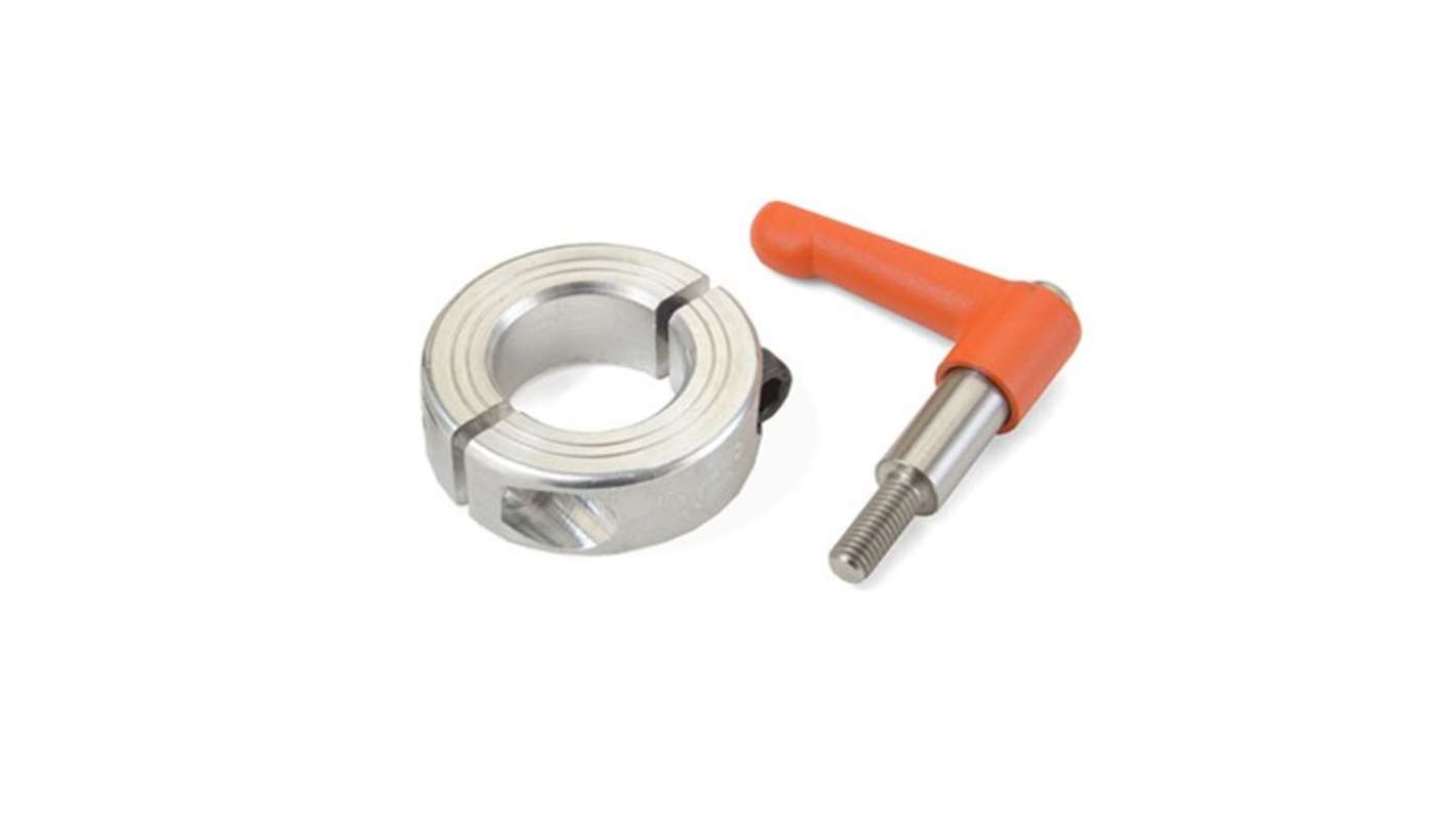 Ruland Shaft Collar, Two Piece, Clamp, Bore 32mm, OD 54mm, W 15mm, Aluminium