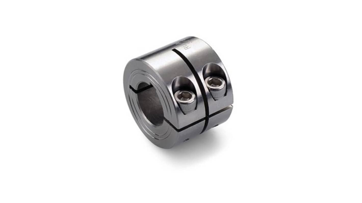 Ruland Shaft Collar, One Piece, Clamp, Bore 12mm, OD 28mm, W 23.6mm, 303 Stainless Steel