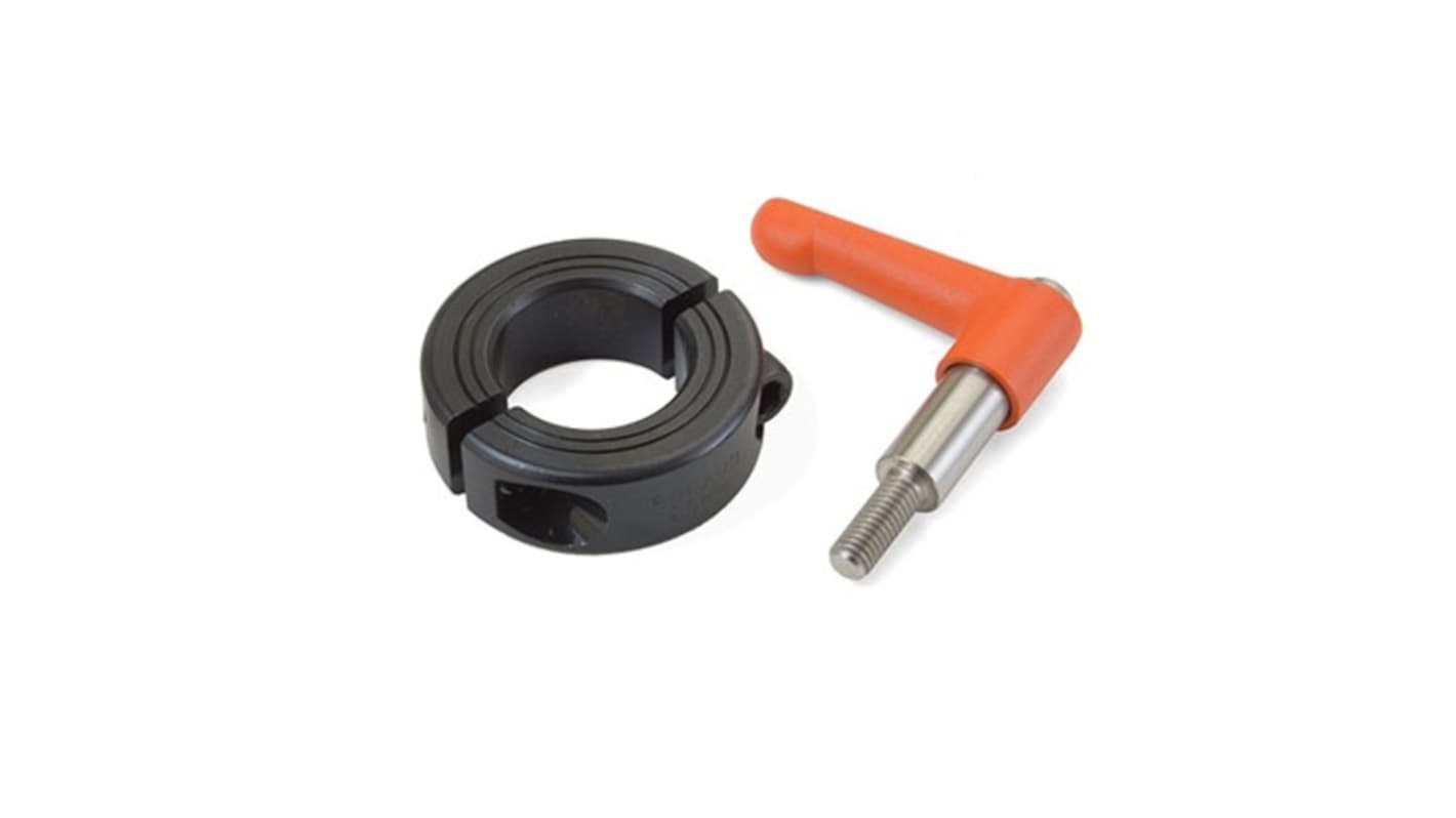 Ruland Shaft Collar, Two Piece, Clamp, Bore 30mm, OD 54mm, W 15mm, Steel