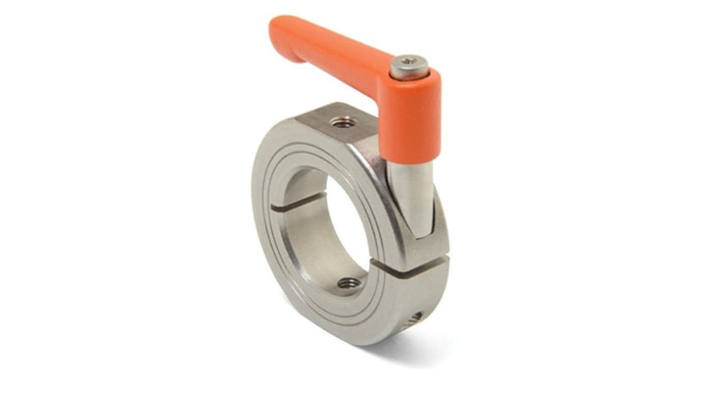 Ruland Shaft Collar, One Piece, Clamp, Bore 25mm, OD 45mm, W 15mm, 303 Stainless Steel