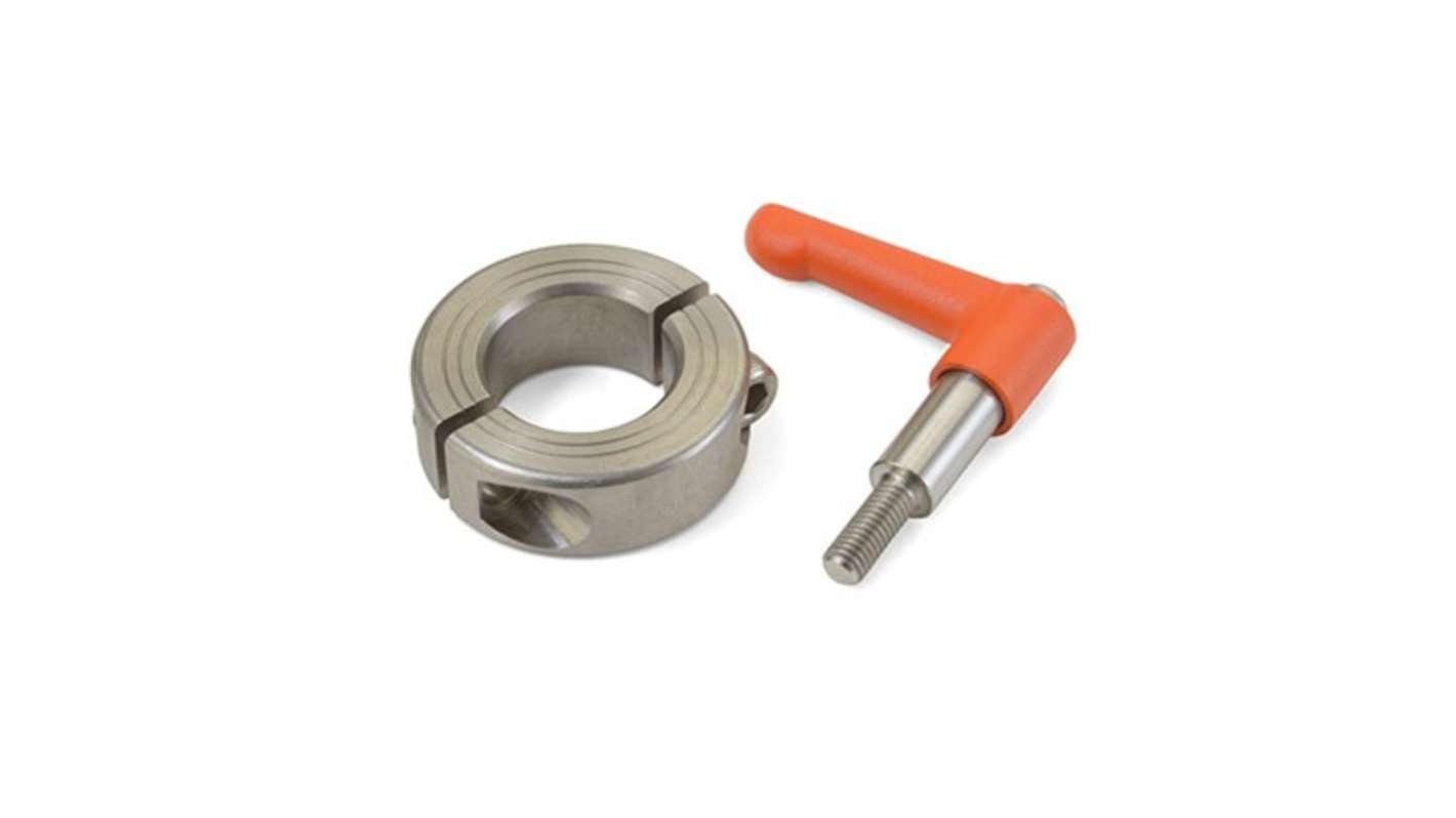 Ruland Shaft Collar, Two Piece, Clamp, Bore 16mm, OD 34mm, W 13mm, 303 Stainless Steel