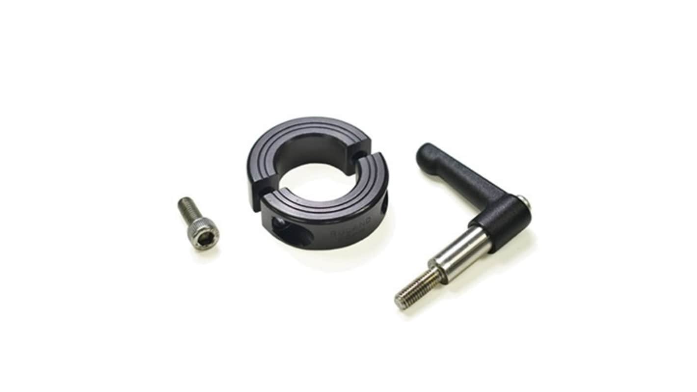Ruland Shaft Collar, Two Piece, Clamp, Bore 38mm, OD 60mm, W 15mm, Aluminium