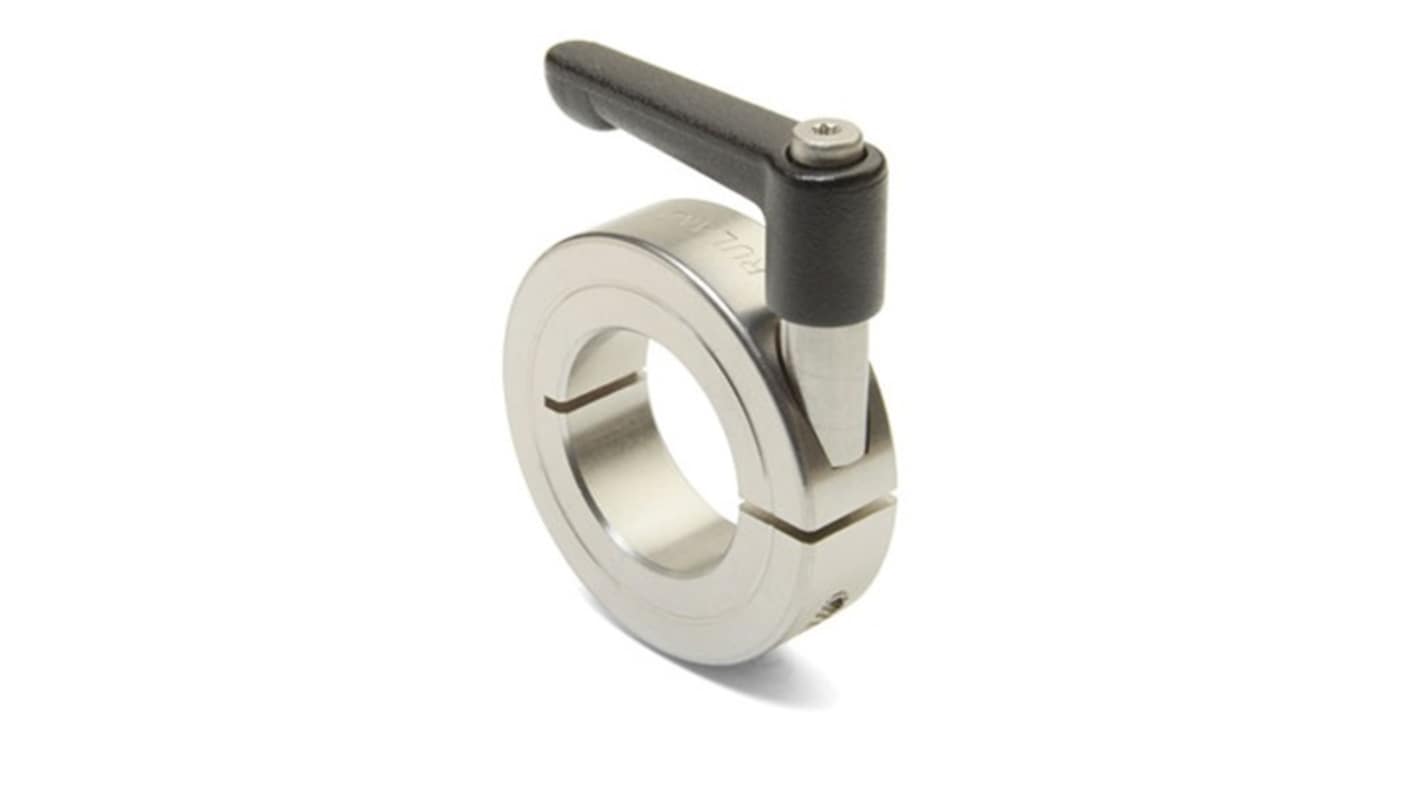 Ruland Shaft Collar, One Piece, Clamp, Bore 25mm, OD 45mm, W 15mm, Stainless Steel 316