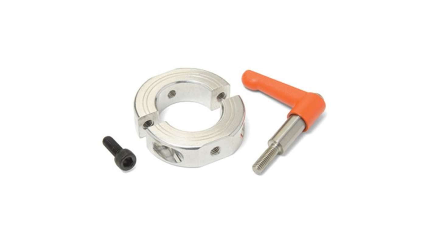 Ruland Shaft Collar, Two Piece, Clamp, Bore 16mm, OD 34mm, W 13mm, Aluminium