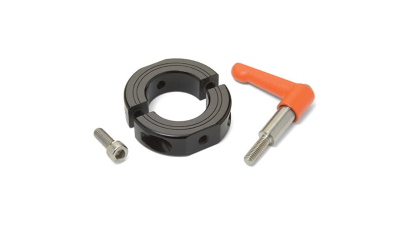 Ruland Shaft Collar, Two Piece, Clamp, Bore 35mm, OD 57mm, W 15mm, Aluminium